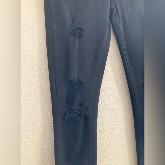 Paige Black Verdugo Ultra Skinny Distressed Low Rise Jeans Size 25 - Picture 5 of 11